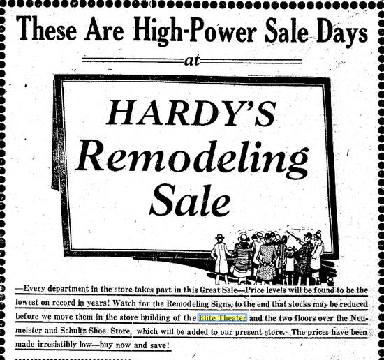 Elite Theatre - Jan 1922